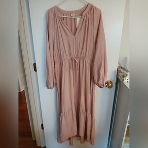 A New Day, Elegant Dusty Pink Maxi Dress, Size M